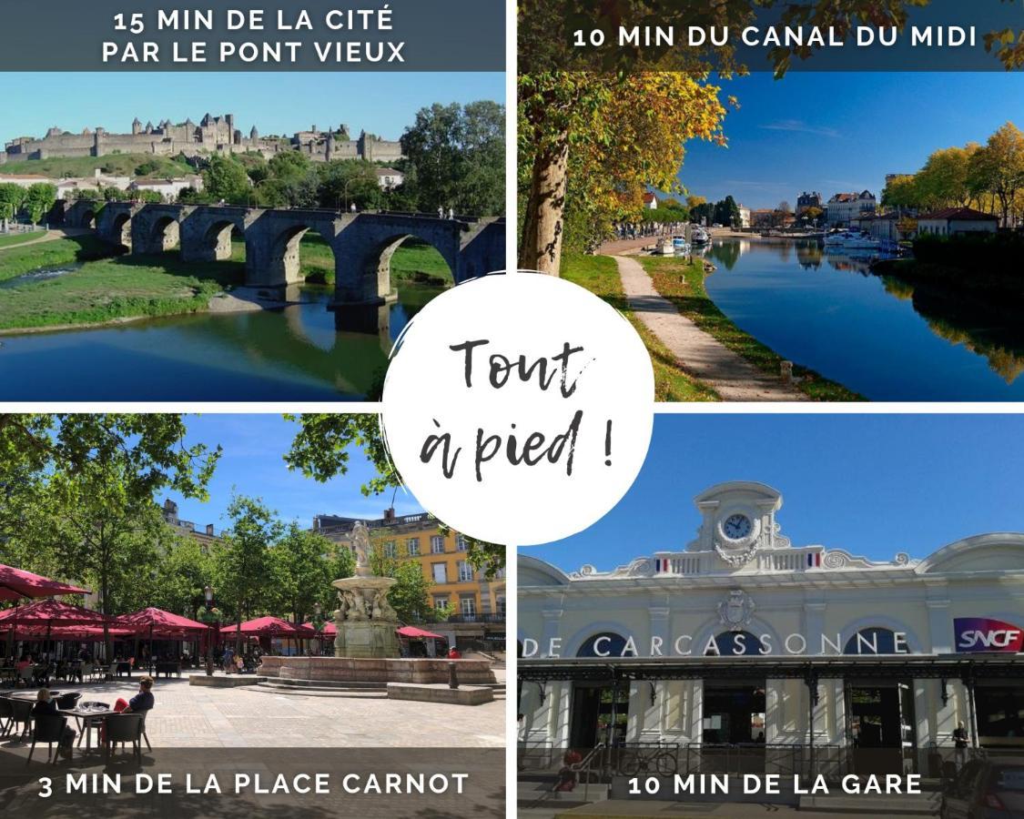 L'Escapade - Parking Gratuit - Wifi - Climatisation - Proche Cite - Tout Equipee Carcassonne Buitenkant foto